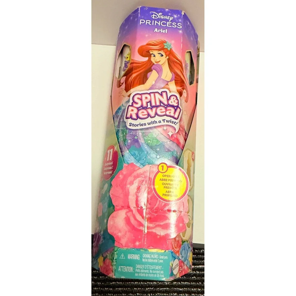 Mattel Disney Princess Spin & Reveal Ariel Kids Small Doll Multicolor New Toy